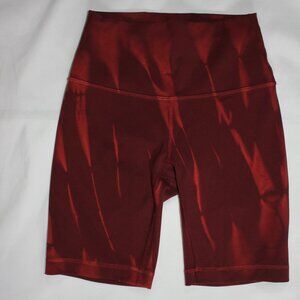 Lululemon Wunder Train High Rise Short 8" Sun Bleached Wash Red Merlot Size 4